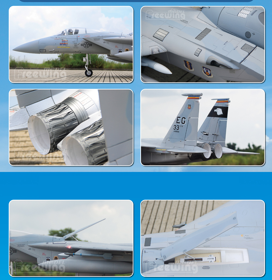 Freewing F-15C Eagle Super Scale High Performance 90mm EDF ARF Plus Jet