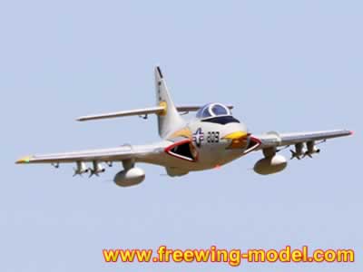 Freewing F9F-8 Cougar Super Scale 80mm EDF PNP with Gyro Jet 